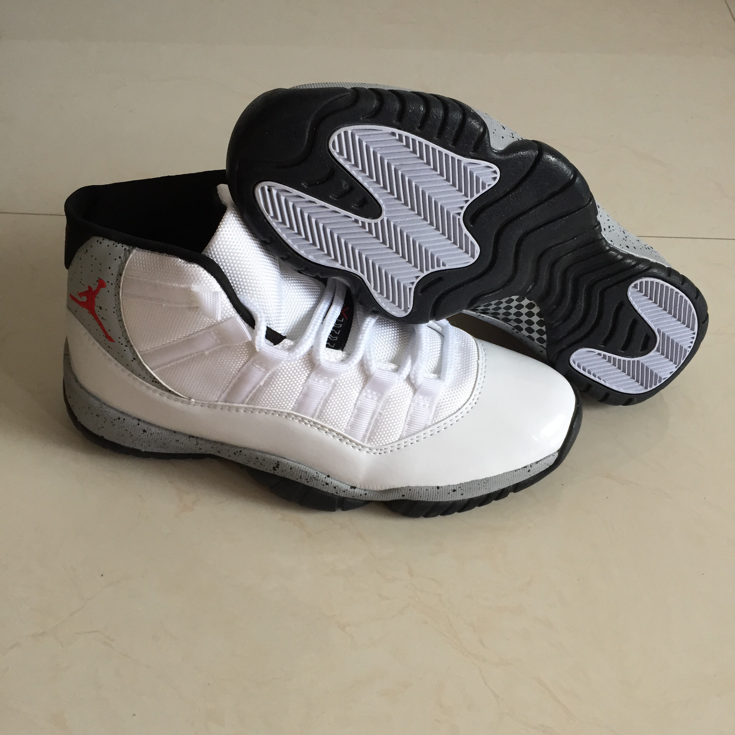 New Air Jordan 11 Retro White Grey Point Black